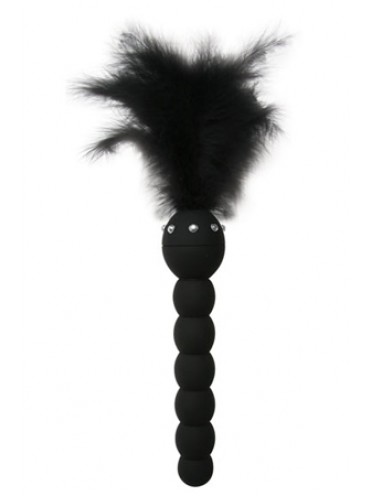 Анальный стимулятор-елочка с хвостиком Feathered Friend 5,5", черный